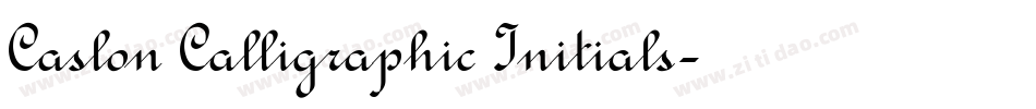 Caslon Calligraphic Initials字体转换